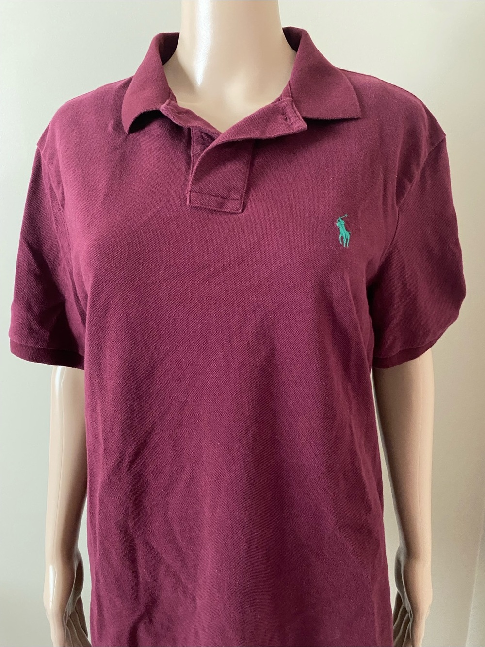 Ralph Lauren Burgundy Polo Tshirt, men’s large
